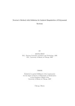 Newton`s Method with Deflation for Isolated