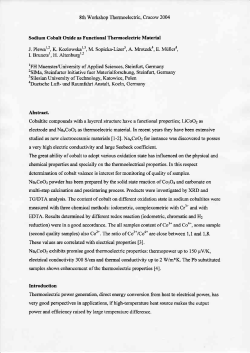 Sodium cobalt oxide as functional material