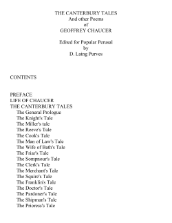 Canterbury Tales Excerpt