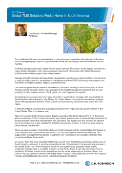Global TMS Solutions Find a Home in South America