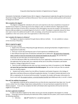 Frequently Asked Questions Bachelor of Applied Science Program