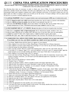 china visa application procedures
