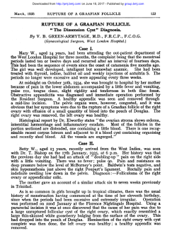 RUPTURE OF A GRAAFIAN FOLLICLE.