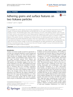 Adhering grains and surface features on two Itokawa particles