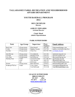 tallahassee parks, recreation and neighborhood affairs