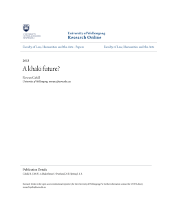 A khaki future? - Research Online