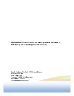 Evaluation of Genetic Structure and Population Estimate In New