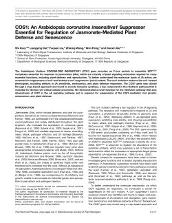 COS1: An Arabidopsis coronatine insensitive1