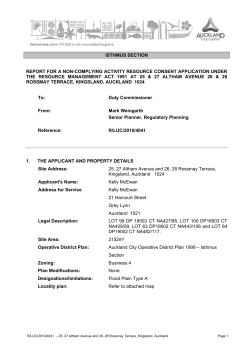 ISTHMUS SECTION REPORT FOR A NON