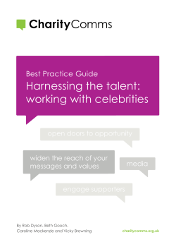 Harnessing the talent: working with celebrities