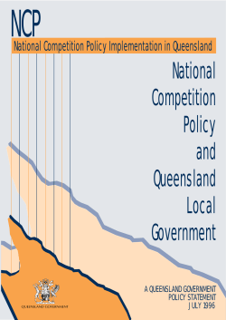 National Competition Policy and Queensland Local Government