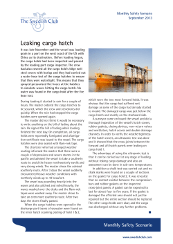 Leaking cargo hatch