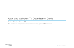 Apps and Websites TV Optimization Guide