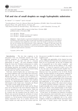Fall and rise of small droplets on rough hydrophobic