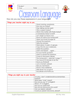 How do you say these expressions in your language?