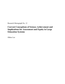 Current Conceptions of Science Achievement and Implications for