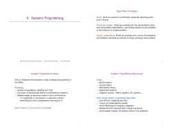 6. Dynamic Programming
