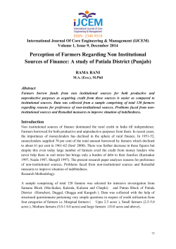 Perception of Farmers Regarding Non Institutional Sources