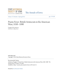 Prairie Fever: British Aristocrats in the American West, 1830&acirc;&bull;fi1890