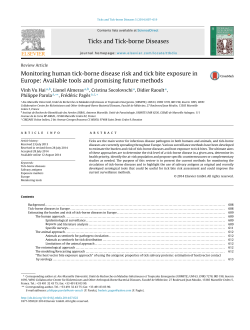 Monitoring human tick-borne disease risk and tick bite exposure in
