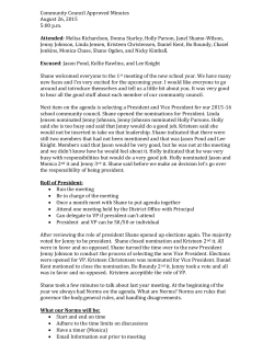 Community Council Approved Minutes August 26, 2015 5:00 p.m.