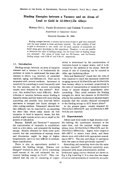 Binding Energies between a Vacancy and an Atom of Lead or Gold