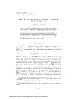 SOLUTION OF THE TRUNCATED MOMENT PROBLEM WITH