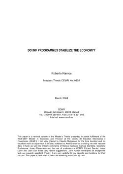 do imf programmes stabilize the economy?