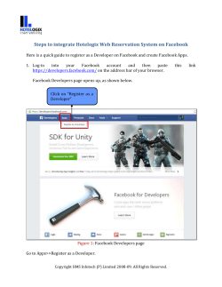 Steps to integrate Hotelogix Web Reservation System on Facebook