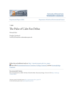 The Pulse of Calm Fan Deltas - ScholarlyCommons