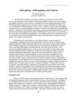Anthropology, Anthropophagy and Amazons
