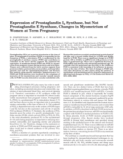 Expression of Prostaglandin I2 Synthase, but Not Prostaglandin E