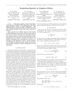 Exploiting Sparsity in Adaptive Filters