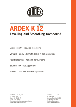 ARDEX K 12 New Datasheet