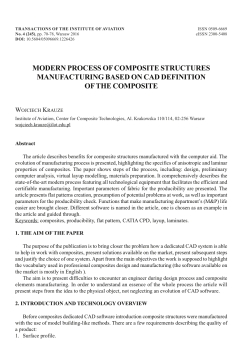 MoDern Process of coMPosite structures ManufacturinG BaseD on