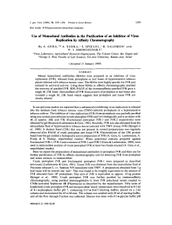 Use of Monoclonal Antibodies in the Purification of an Inhibitor of