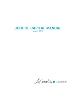 Alberta School Capital Manual