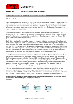 11. Total internal reflection and fibre optics (15 minutes)