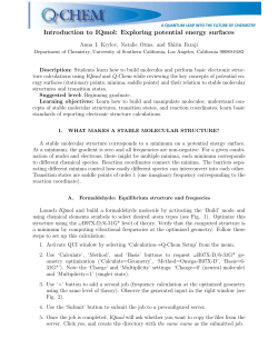 Introduction to IQmol: Exploring potential energy surfaces
