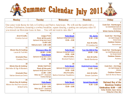 Monday Tuesday Wednesday Thursday Friday Our center wide