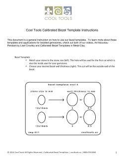 Cool Tools Calibrated Bezel Template Instructions