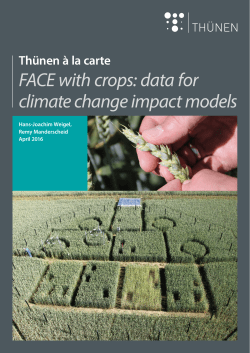 FACE with crops: data for climate change impact models