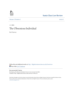 The Obnoxious Individual - Santa Clara Law Digital Commons