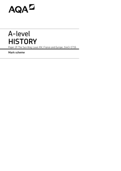 A-level History Specimen mark scheme Paper 2F