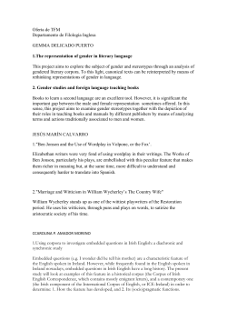 Oferta de TFM Departamento de Filolog&iacute;a Inglesa GEMMA