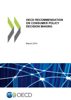 oecd recommendation on consumer policy decision making
