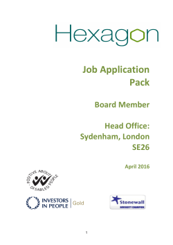 Job Application Pack - Hexagon Housing Association