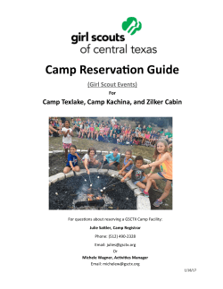 Camp Reservation Guide - Girl Scouts Central Texas