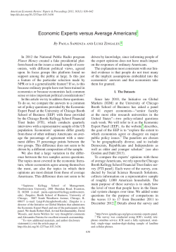 Economic Experts versus Average Americans