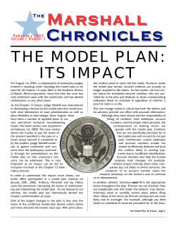 the model plan: its impact